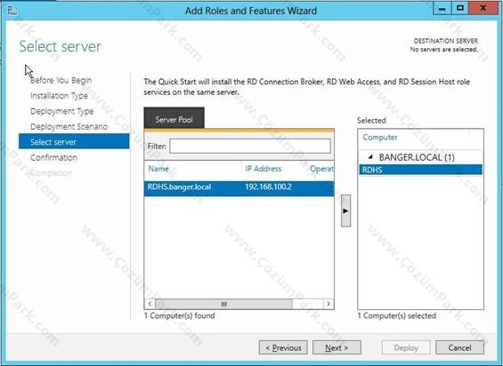 Windows Server 2012 Remote Desktop Services - Bölüm 2 - ÇözümPark