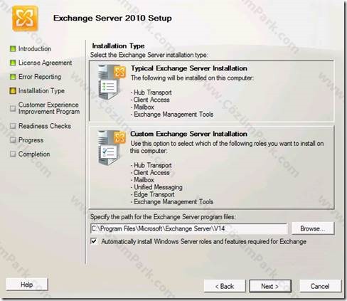 Installing Exchange Server 2010 Service Pack 3 on Windows Server 2012 ...