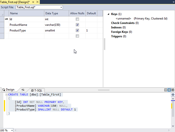 Sql data tool. SQL Server data Tools (SSDT). MSSQL Тип данных счётчик.