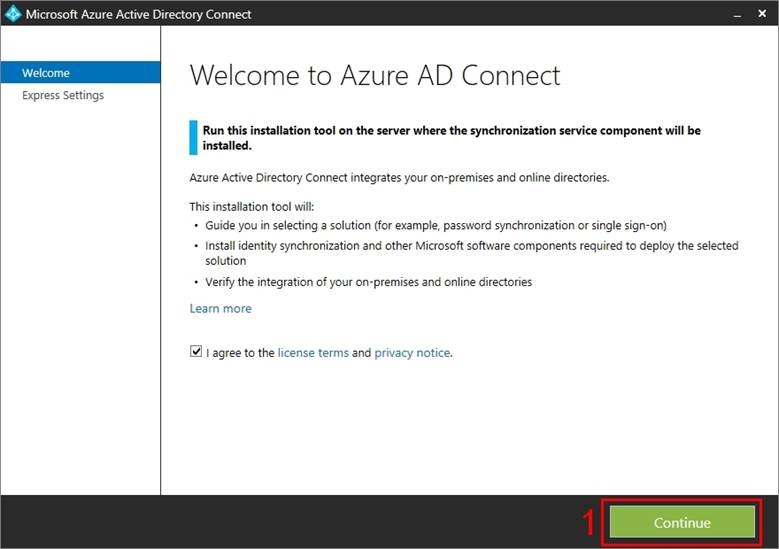 2015 Azure AD Connect kurulum laboratuvarı – ekran 8