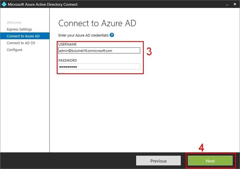 2015 Azure AD Connect kurulum laboratuvarı – ekran 11