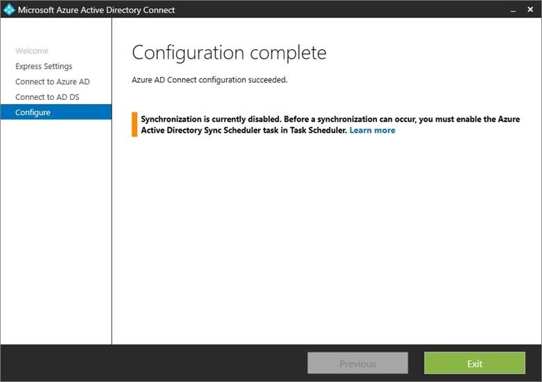 2015 Azure AD Connect kurulum laboratuvarı – ekran 25