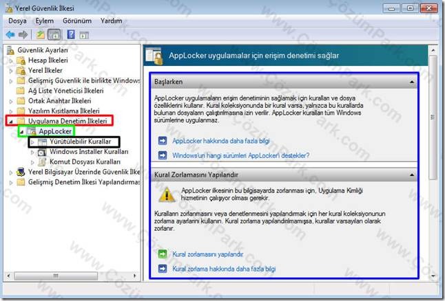 Windows 7 AppLocker Kullanımı - ÇözümPark