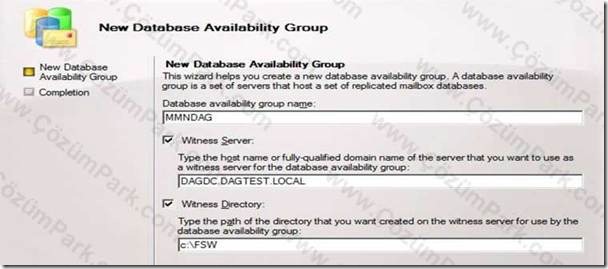 Exchange Server 2010 Database Availability Group Yapılandırması - ÇözümPark