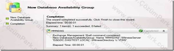 Exchange Server 2010 Database Availability Group Yapılandırması - ÇözümPark