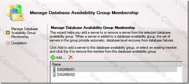 Exchange Server 2010 Database Availability Group Yapılandırması - ÇözümPark