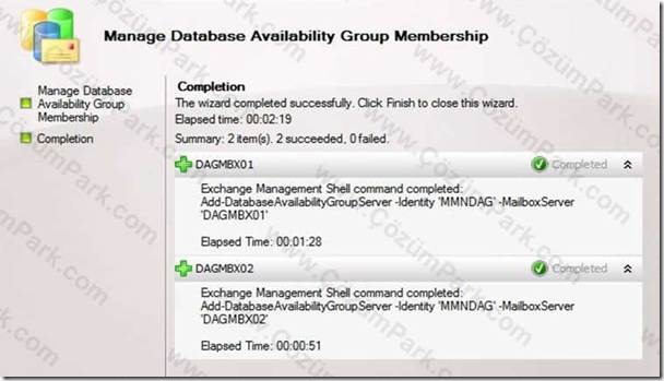 Exchange Server 2010 Database Availability Group Yapılandırması - ÇözümPark