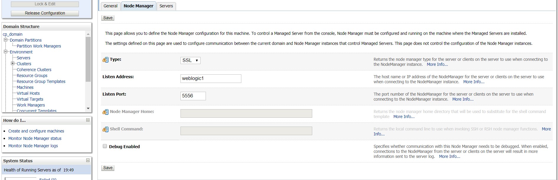 Oracle Weblogic Server 12.2.1.3 Kurulumu – Bölüm 2 Node Manager - ÇözümPark