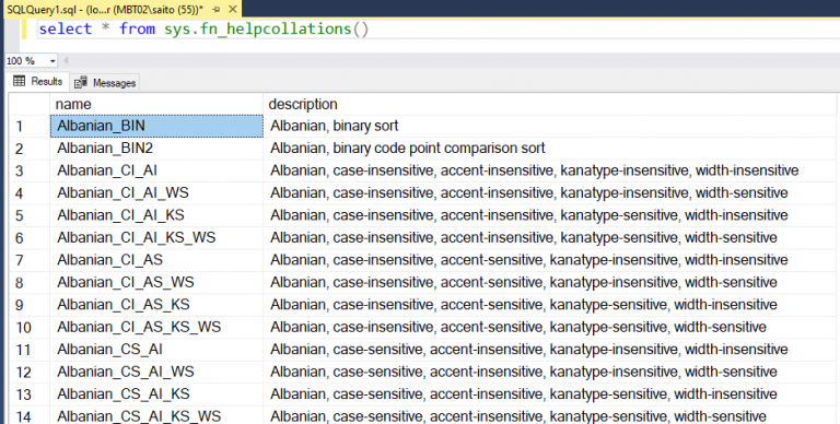 SQL Server Collations - ÇözümPark
