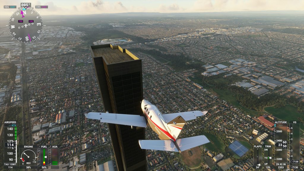 Microsoft Flight Simulator'de AI kazası