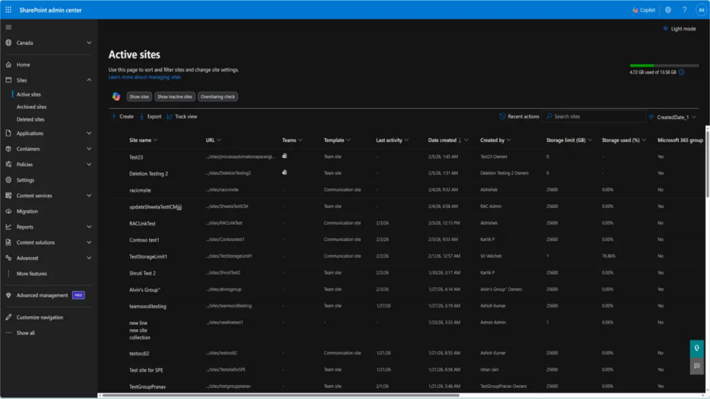 SharePoint Yönetim Merkezi Karanlık Mod Desteği Sunmaya Hazırlanıyor