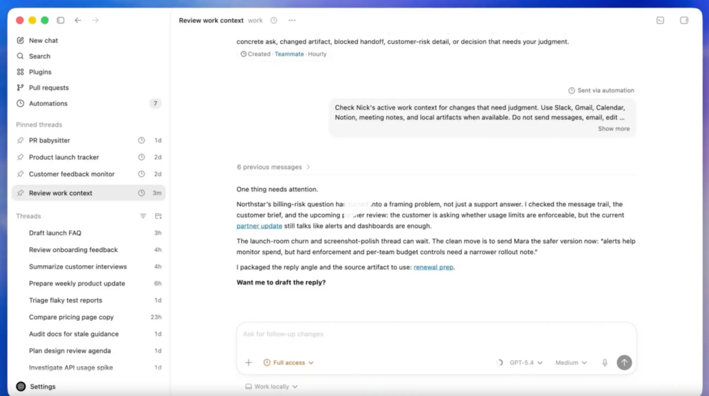 OpenAI Codex Masaüstü Uygulamasını Bilgisayar Kontrol Yeteneğiyle Donattı