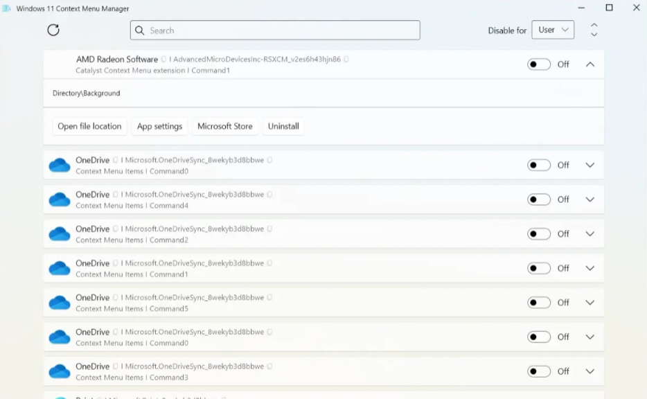 Windows 11 Context Menu Manager