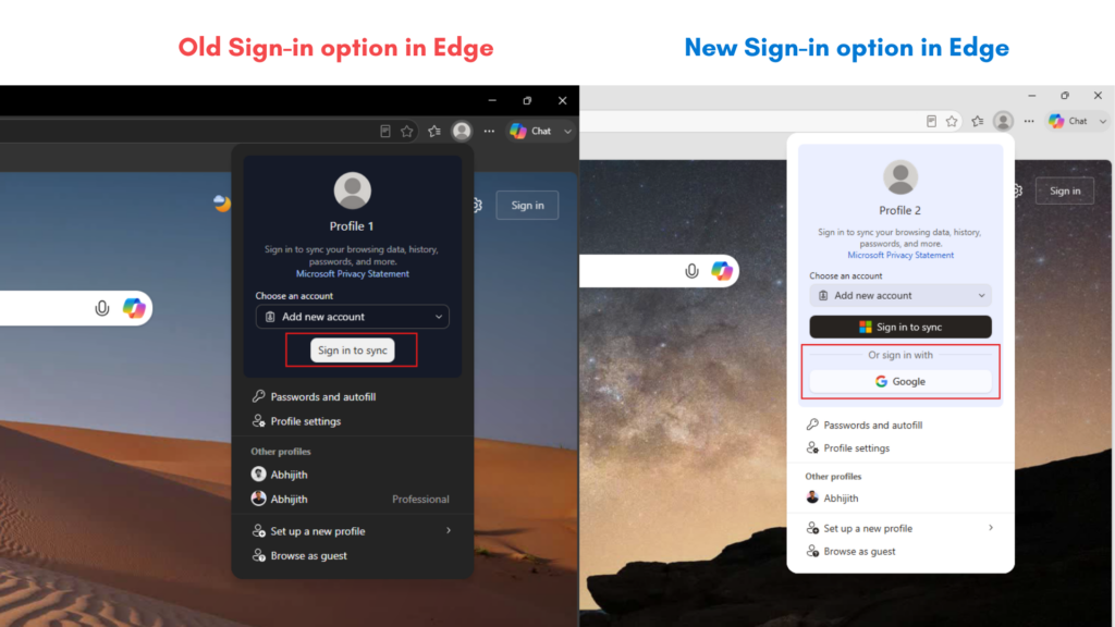 Microsoft, Edge İçin Google Hesabı Desteğini Genişletmeye Hazırlanıyor