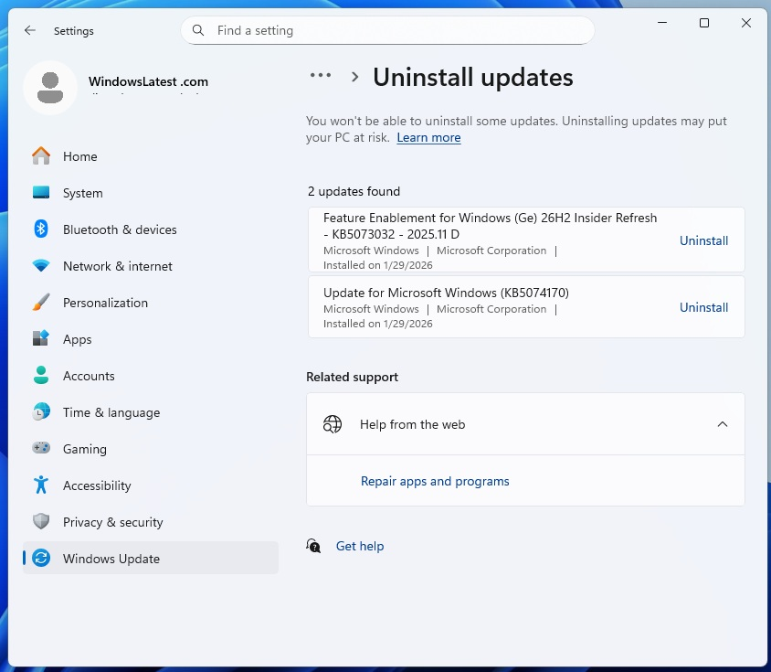 Microsoft Windows 11 26H2 Güncellemesini Resmen Doğruladı