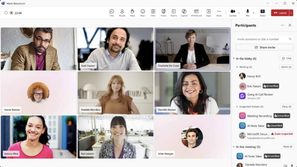 Microsoft Teams Toplantılarına Yeni Bot Güvenliği Özelliği Ekledi