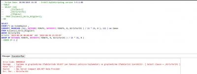 SQL HATA