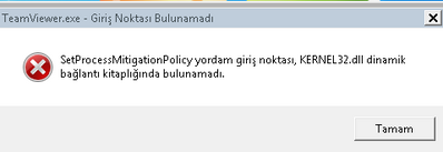 teamviewer kurulum hata ekranı 2