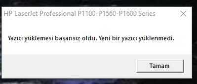 yazıcı yükleme hatası